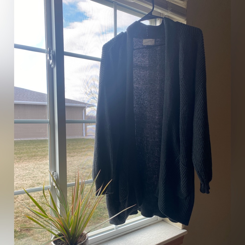Gray Knit Cardigan